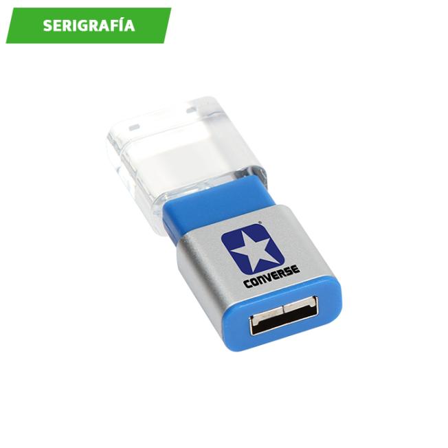 Memoria USB metálica.