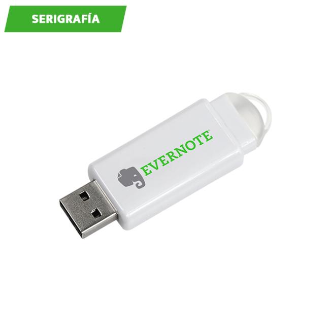 Memoria USB de plástico.