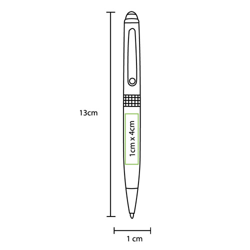 Bolígrafo metálico.
