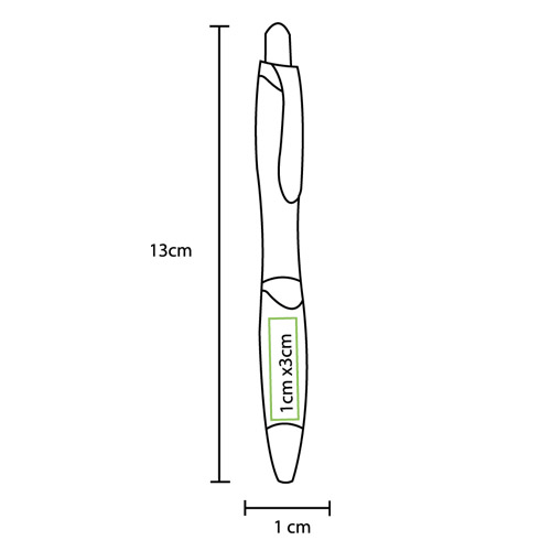 Bolígrafo de plástico.