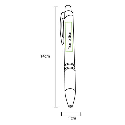 Bolígrafo de plástico.