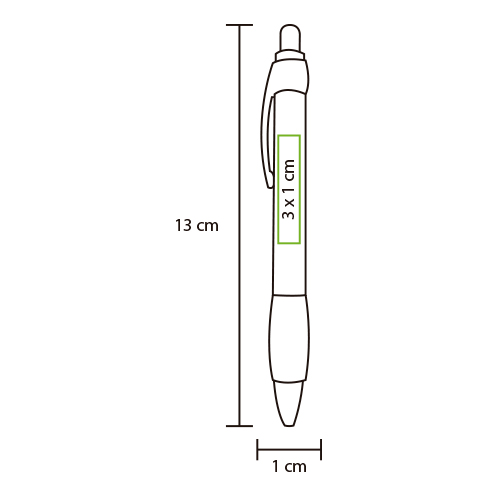 Bolígrafo de plástico Argos.