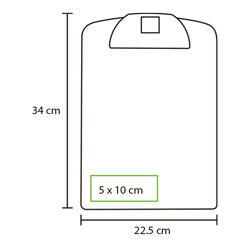 Tabla de plástico con clip para documentos.