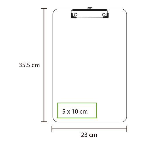 Tabla de plástico para documentos.