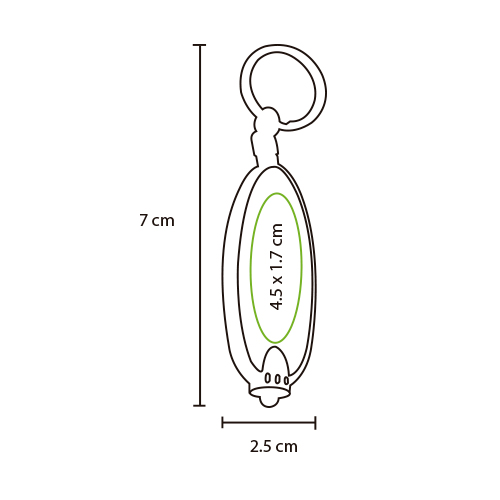 Llavero de plástico con luz led.
