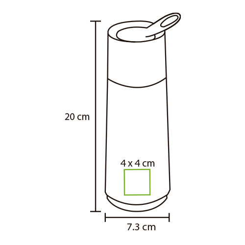 Termo de acero inoxidable.