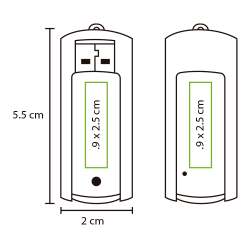 Memoria USB giratoria.