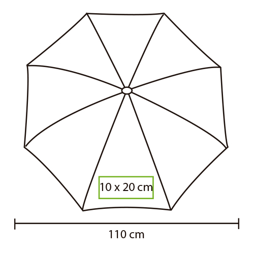 Paraguas invertido bi-tono.